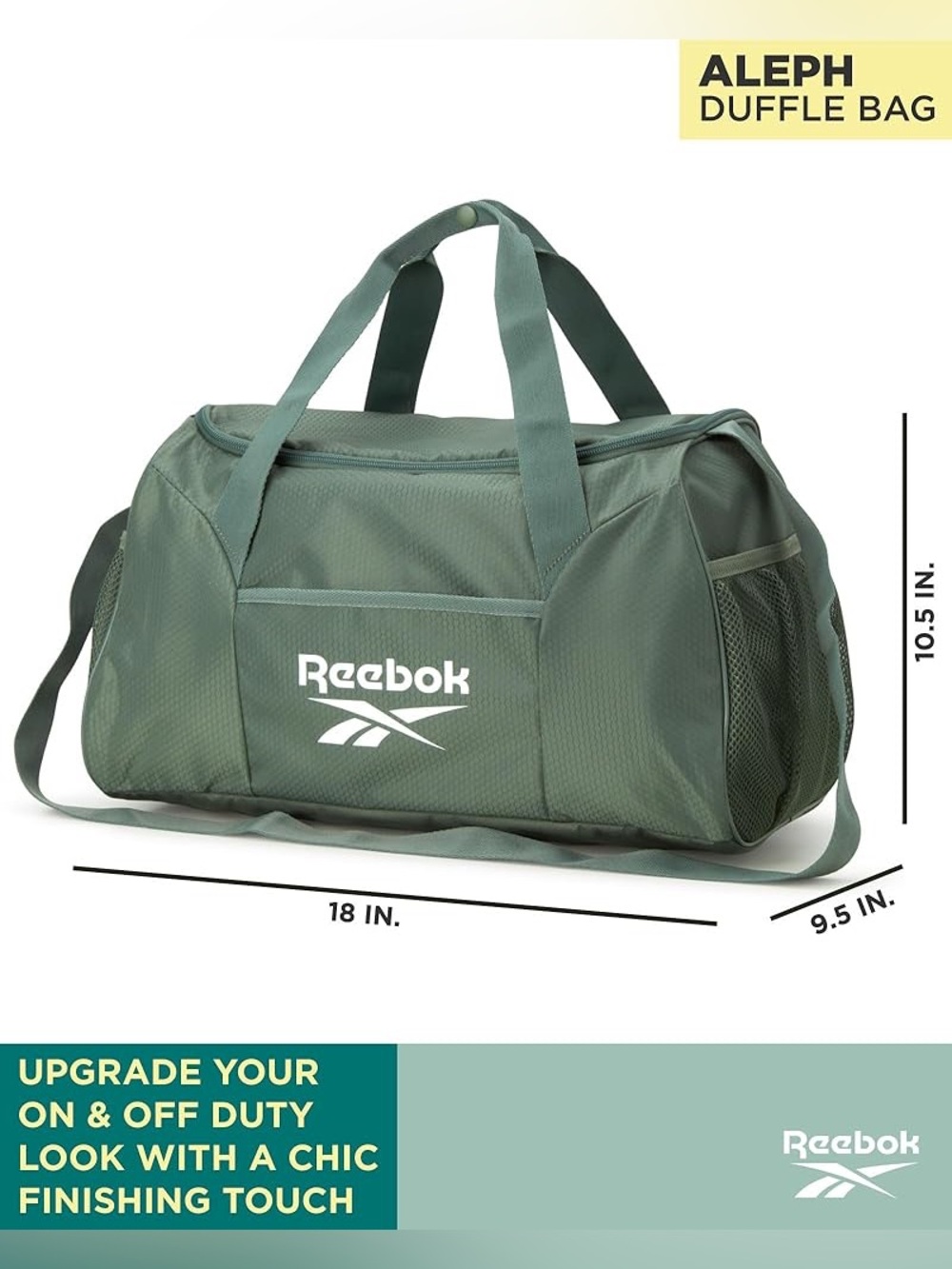 Reebok Trek Green Duffle Bag